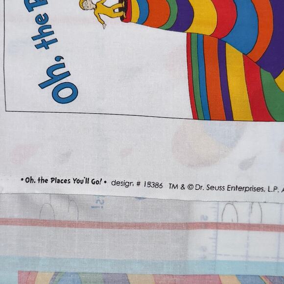 Licensed Dr. Seuss "Oh the Places You'll Go" for Robert Kaufman ~ 2/3 Yard Panel - Picture 7 of 8